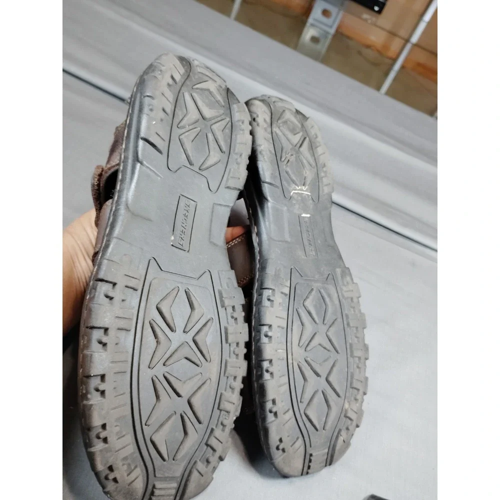 Skechers Men 12 Fisherman Sandals Brown Leather Old Money Open Toe #60847 2010